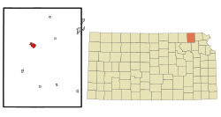 Nemaha County Kansas Incorporated and Unincorporated areas Seneca Highlighted